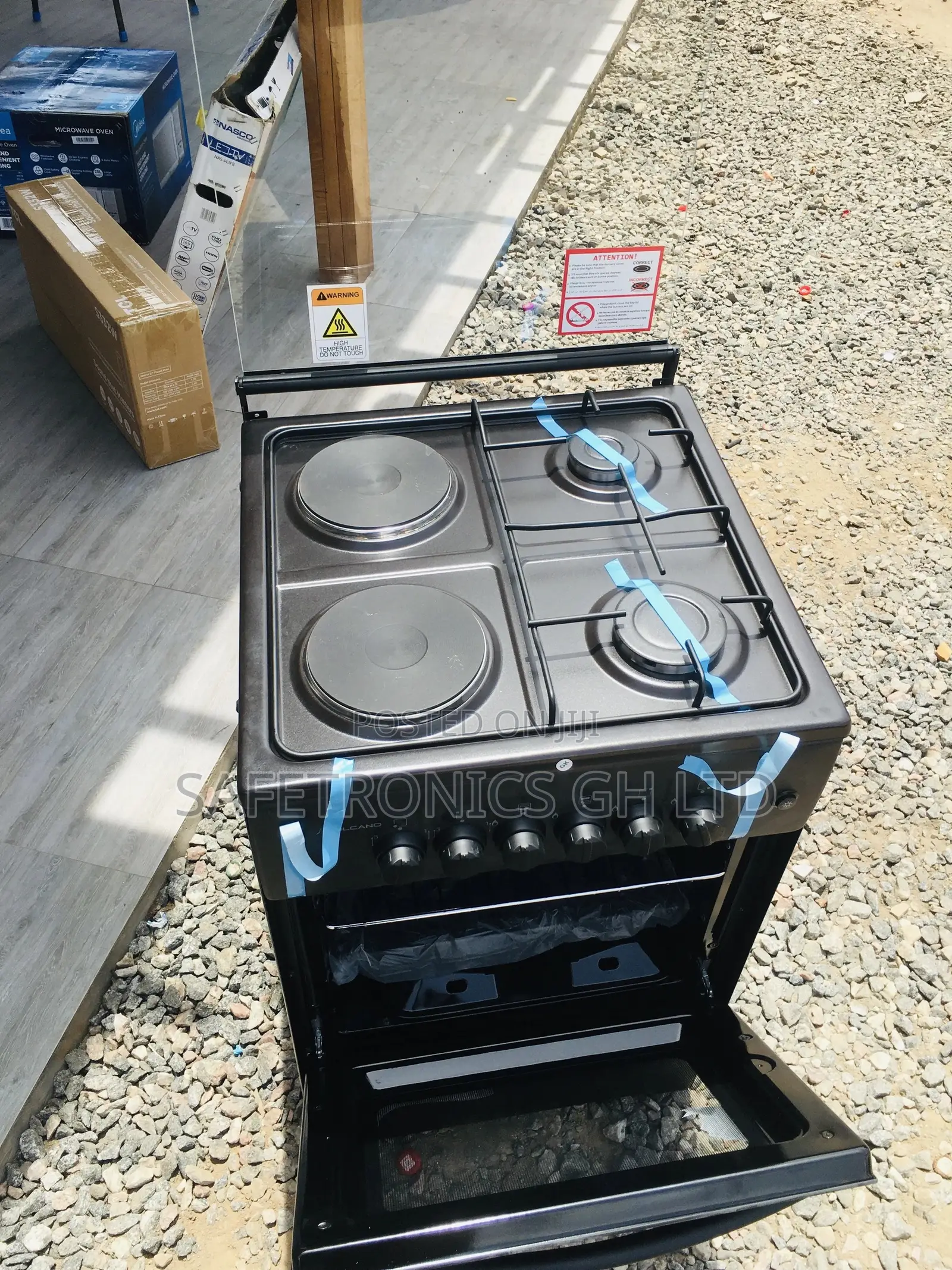 Griil With Oven Volcano 2 Gas Burner 2 Electric 50x50