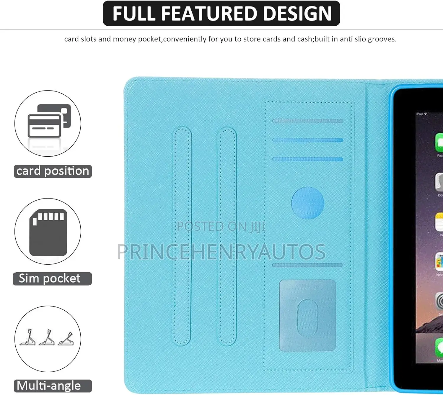 Dteck Case for iPad 2/3/4, PU Leather Slim Fit Smart Cover