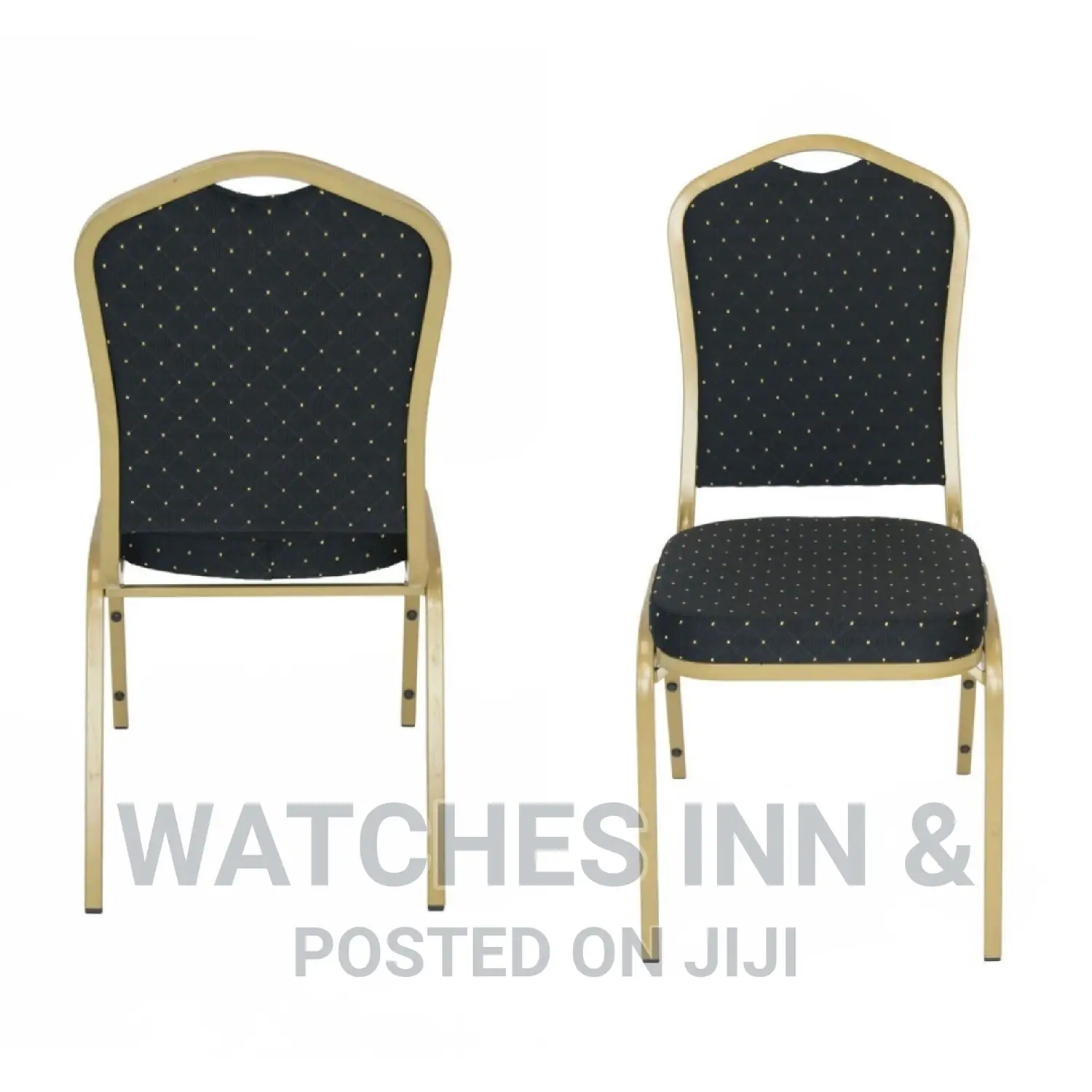 Quality Stackable Chair Black ( Thicker Foam Durable )