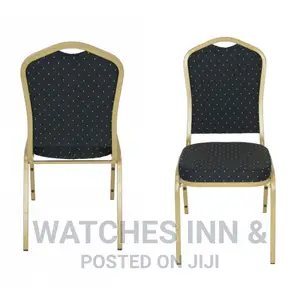 Quality Stackable Chair Black ( Thicker Foam Durable )