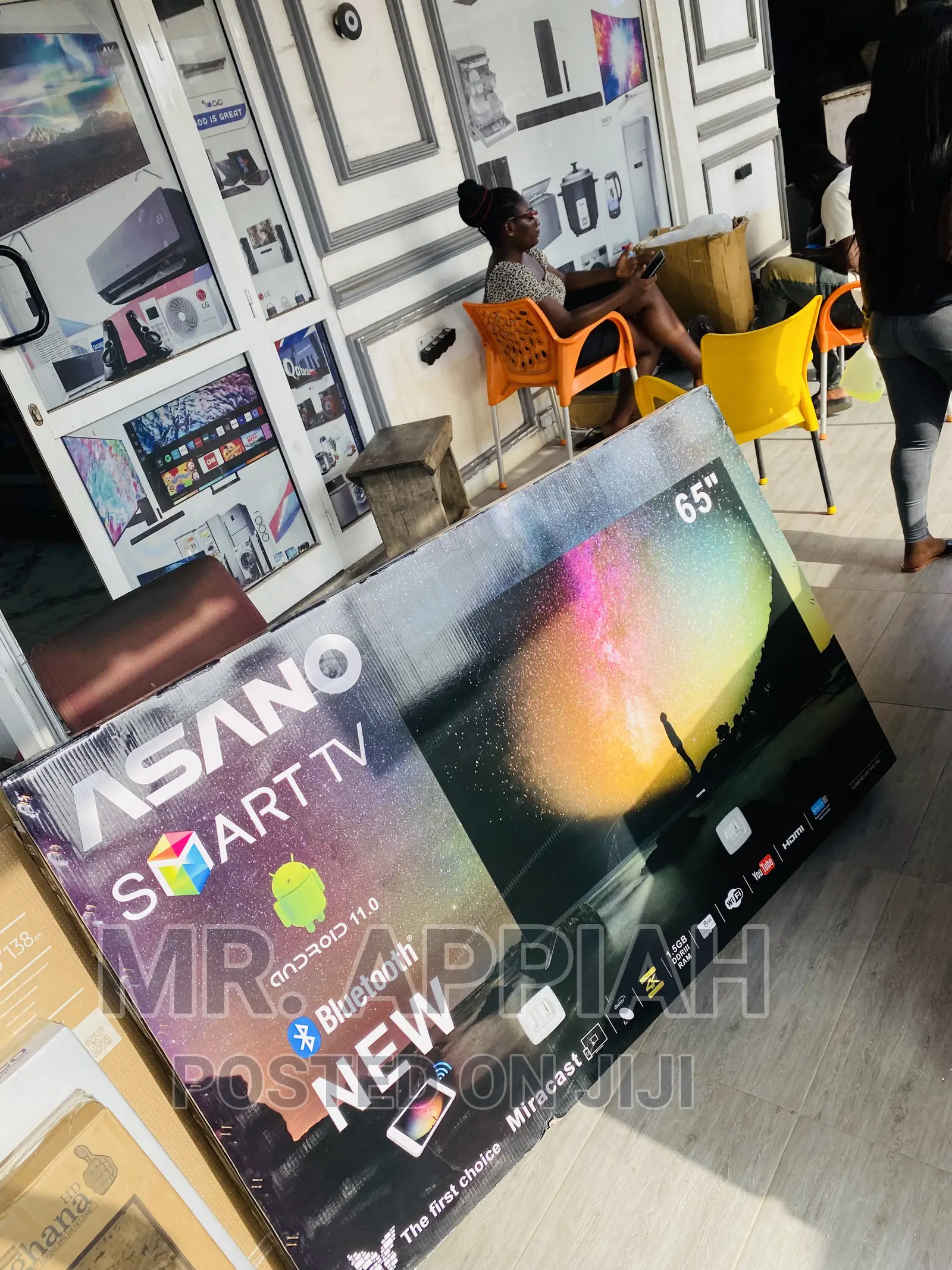 Shop Authentic Asano 65 Inch Smart Uhd Bluetooth Tv(Black).