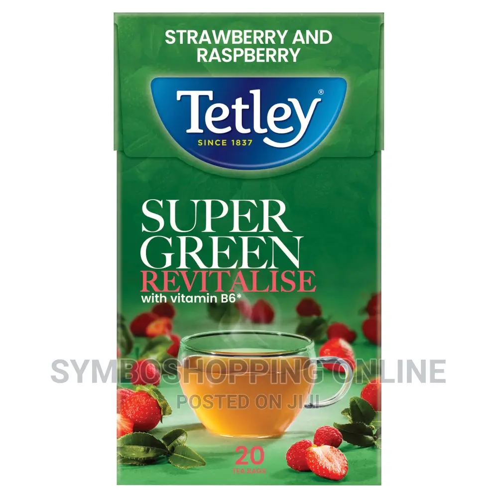 Tetley Super Green Revitalise Strawberry Raspberry 20 Bags