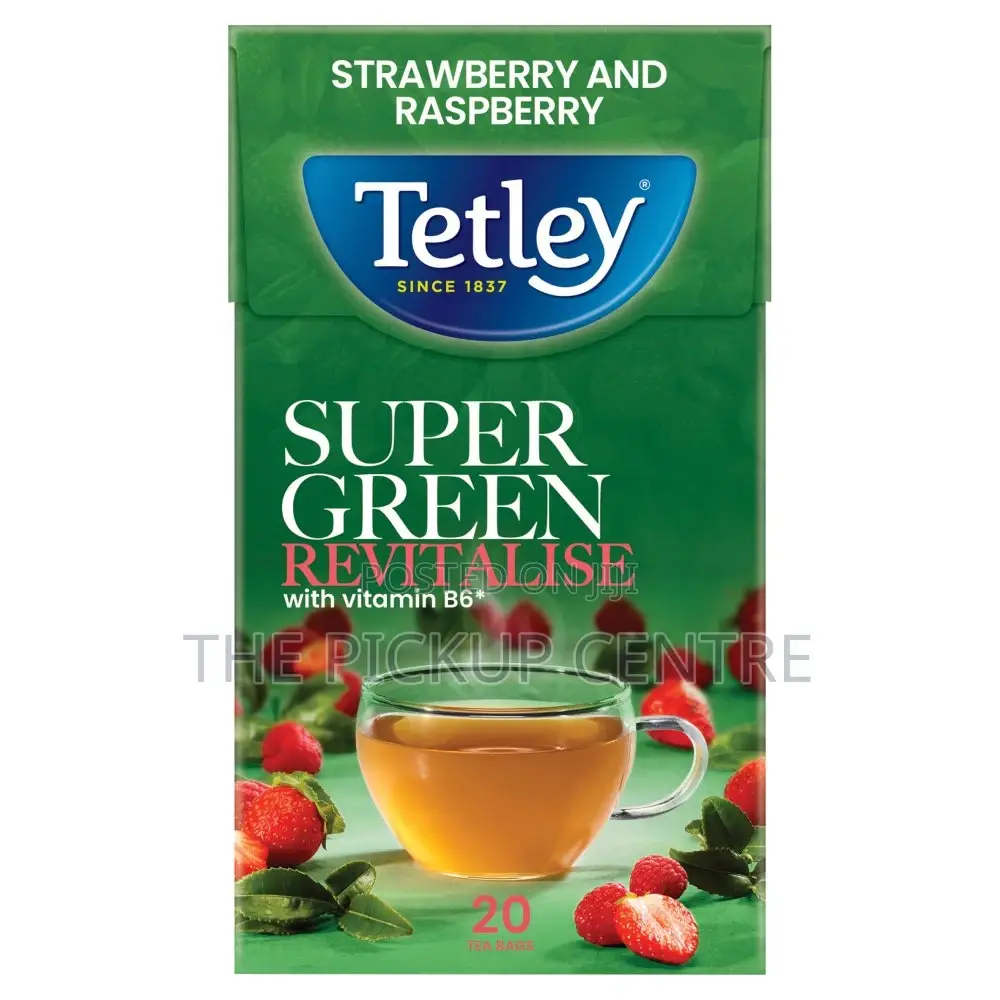 Tetley Super Green Revitalise Strawberry Raspberry 20 Bags