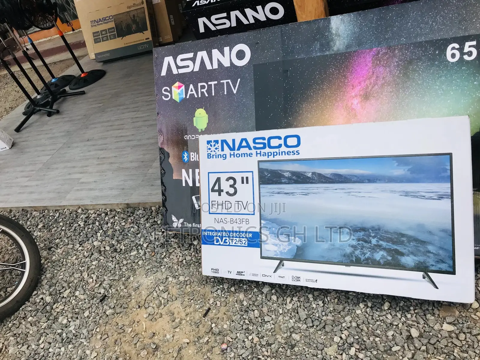 Glossy LED Nasco 43 Inches Digital Satellite Black Tv 