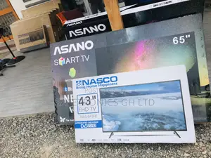 Glossy Black Nasco 43 Inches LED Satellite Digital Tv