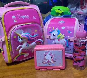 Unicorn Bag Complete Set With Water Bottle 