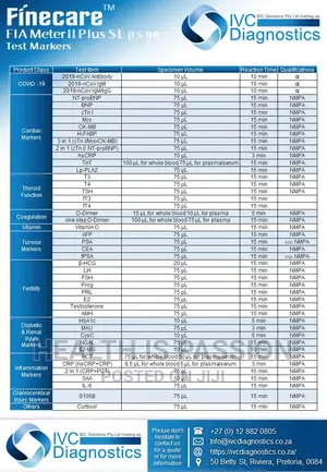 Finecare Psa and Glycated Machine, Inbuilt Battery