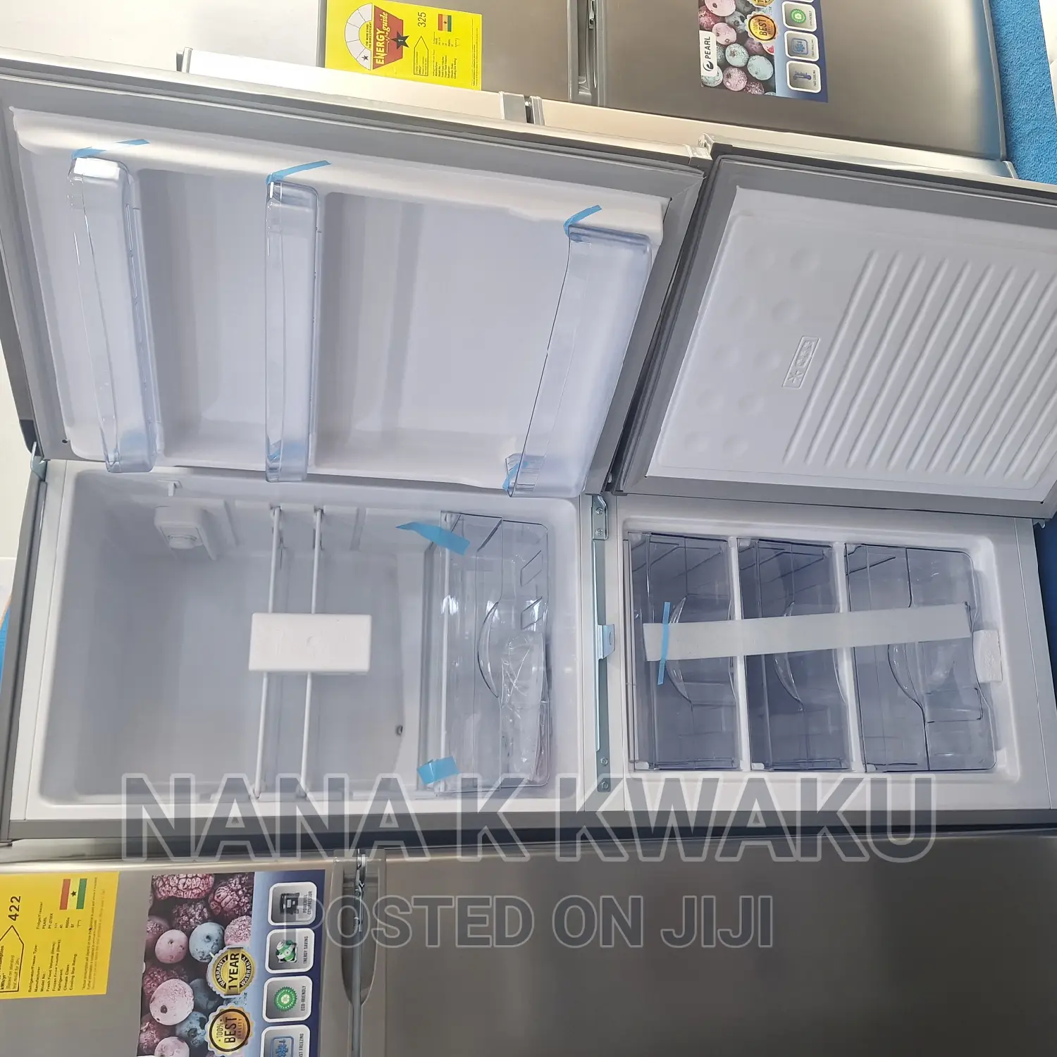 50/50_pearl Pf200b Double Door Fridge With Bottom Freezer