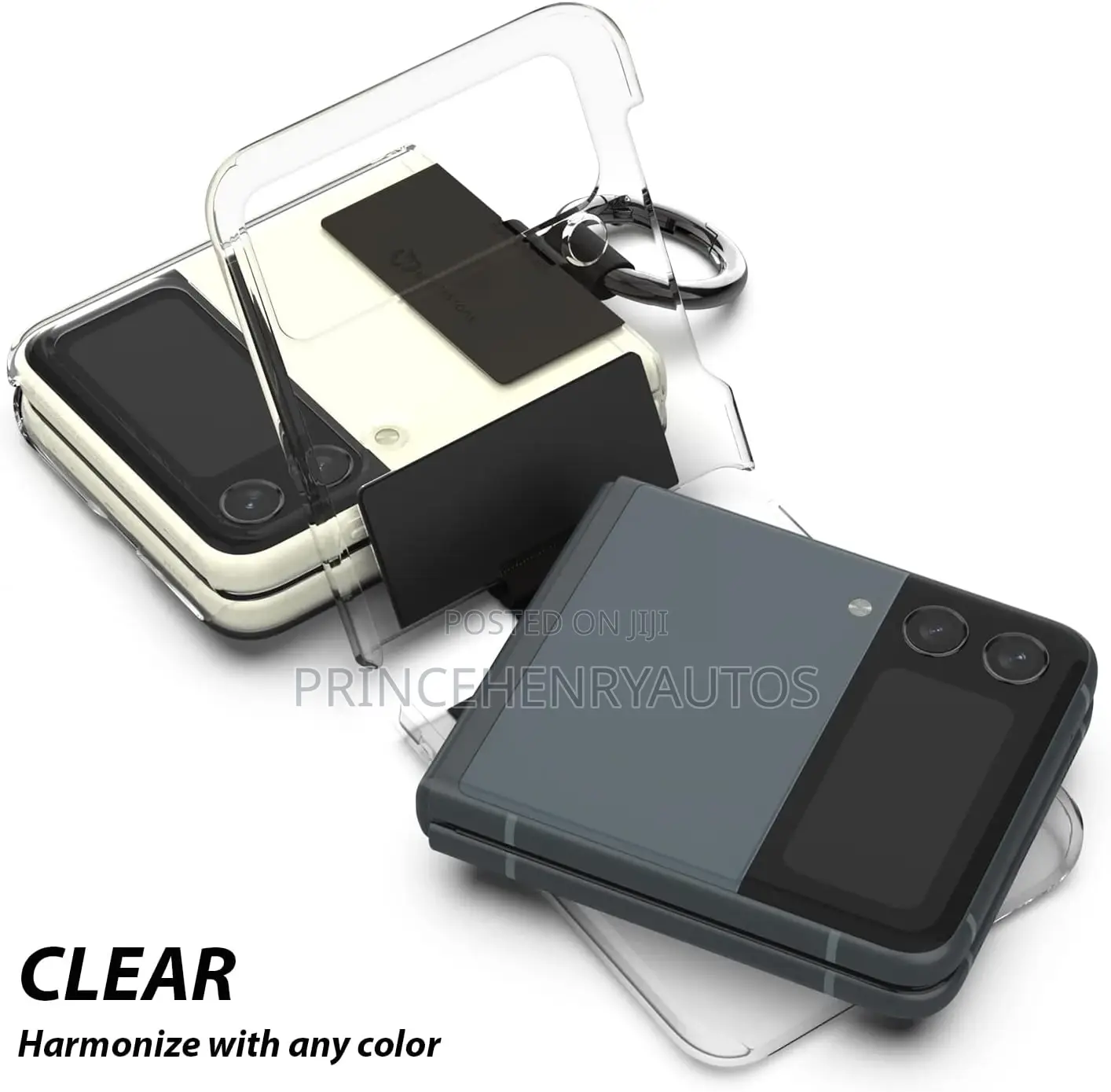 DOME GLASS Whitestone Ring Case for Samsung Z Flip 4 2022,