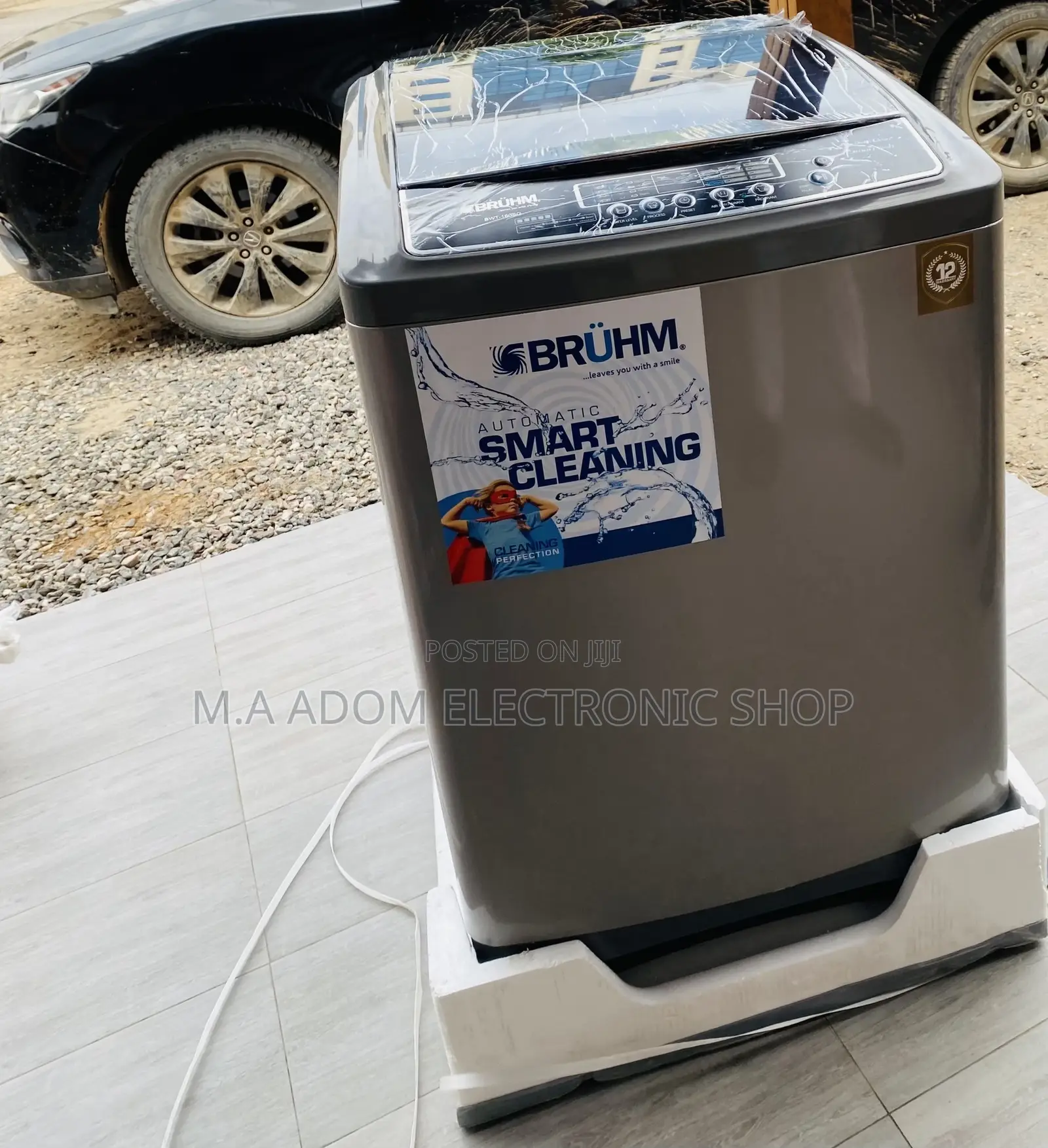 Shop Authentic Bruhm 12kg Washing Machine(BBWT-120sg) 
