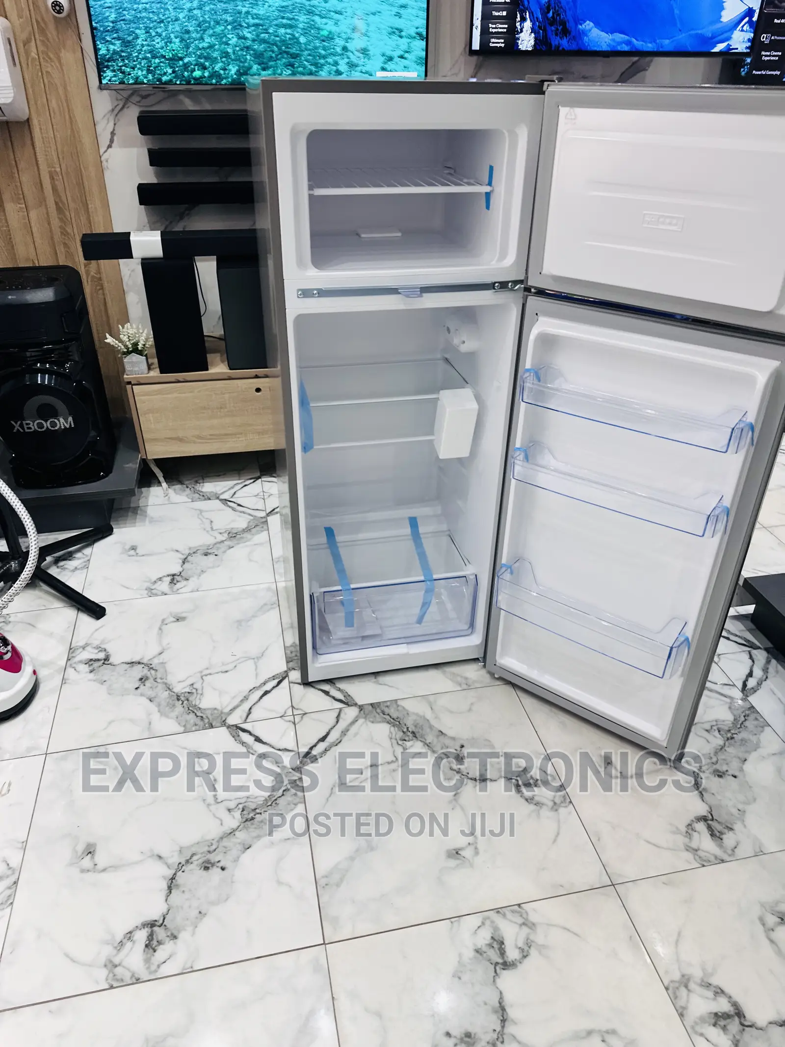 Affordable Yet Quality Pearl PF-250 Double Door Fridge Grey