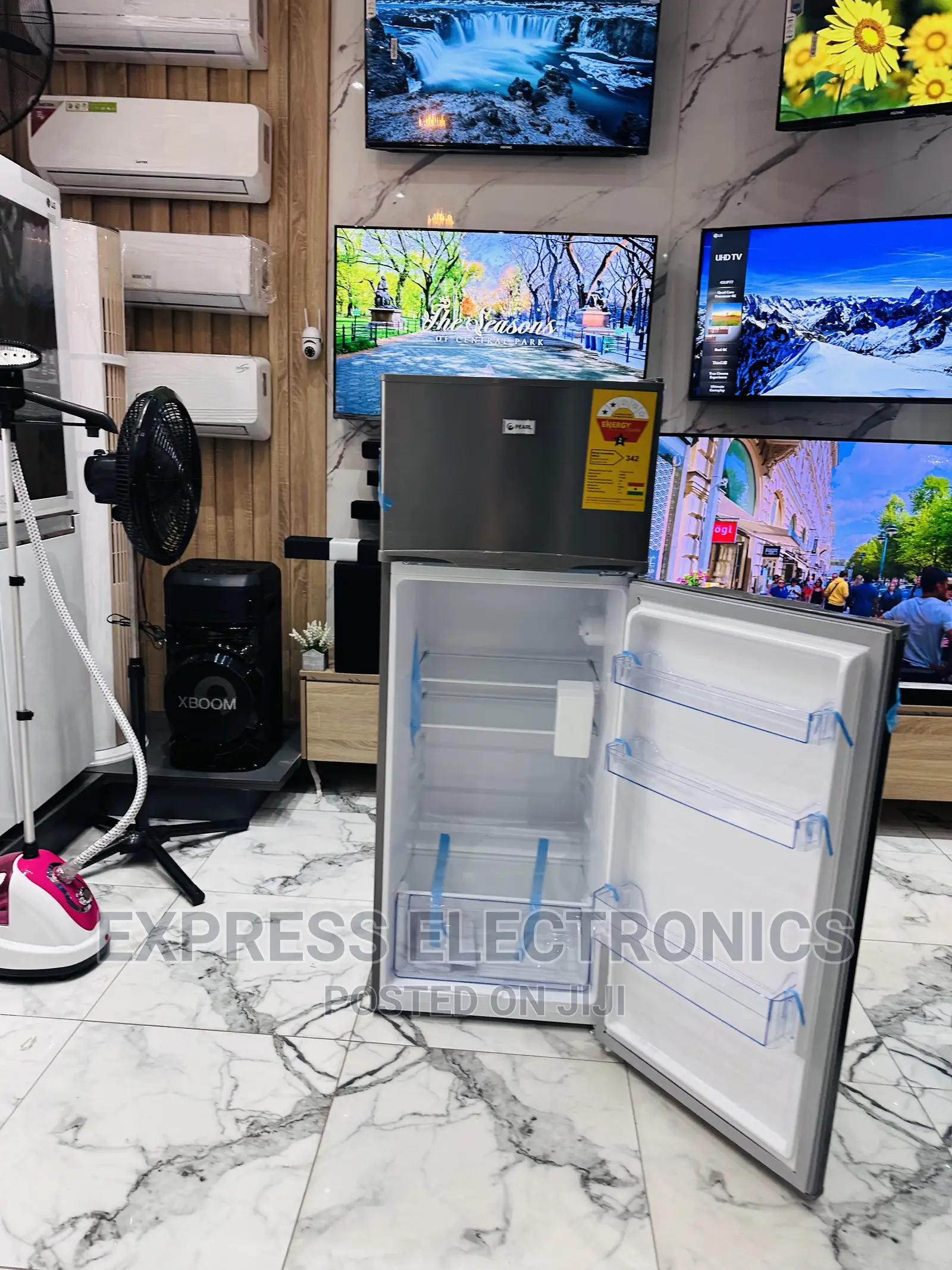Fabulous Job Pearl PF-250 Double Door Fridge Grey