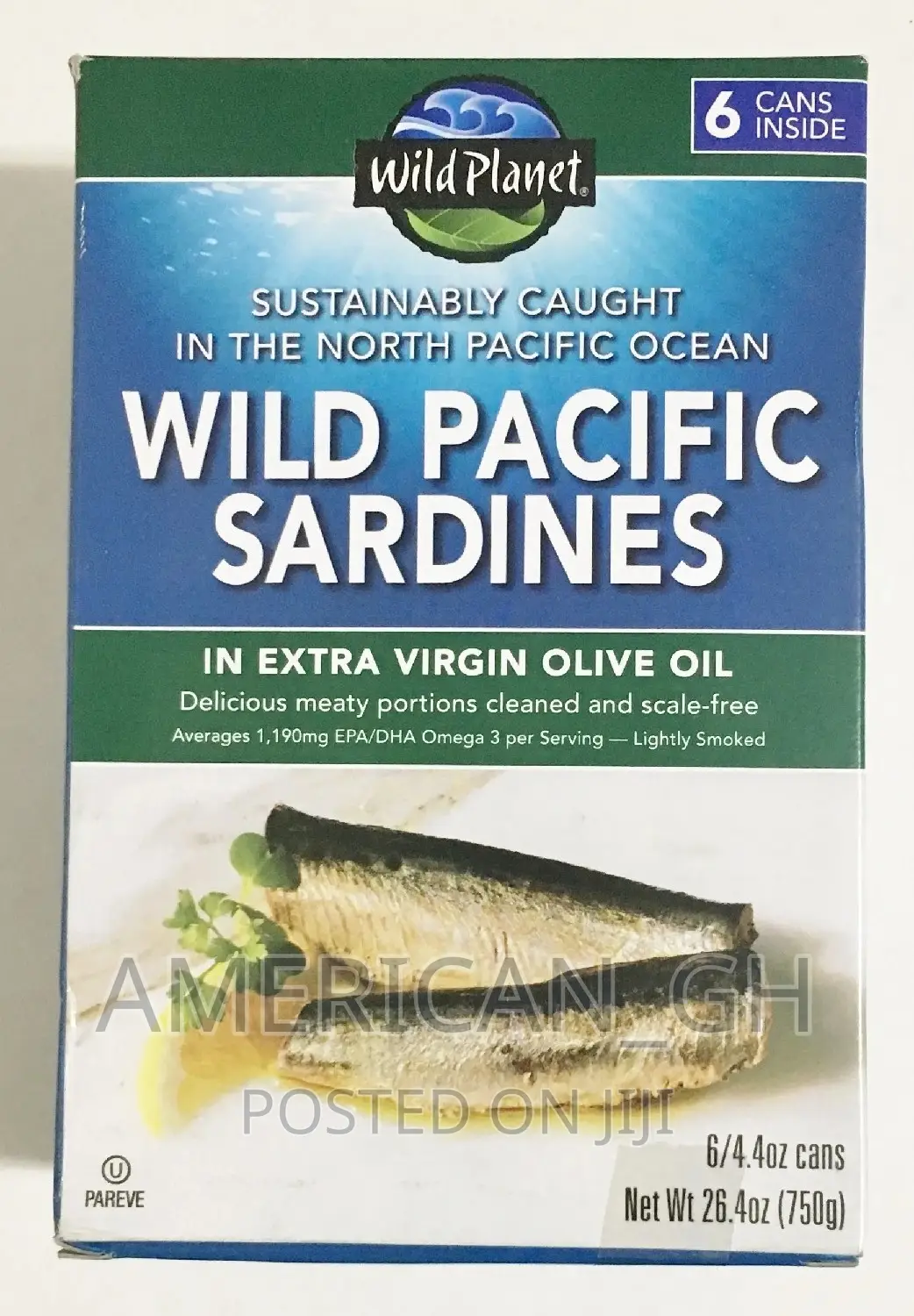 Wild Pacific Sardines in Extra Virgin Olive Oil