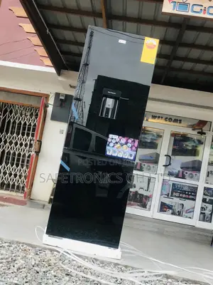 PF-400BG Bottomfreezer Pearl Glass Doubledoor Black Fridge