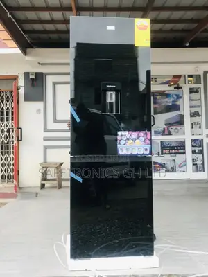 Black Bottomfreezer Doubledoor Glass PF-400BG Pearl Fridge