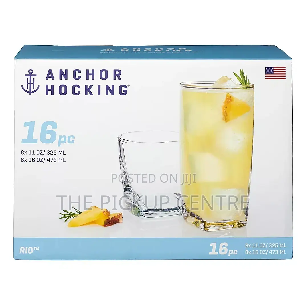 Anchor Hocking Rio 16-Piece Drinkware Set