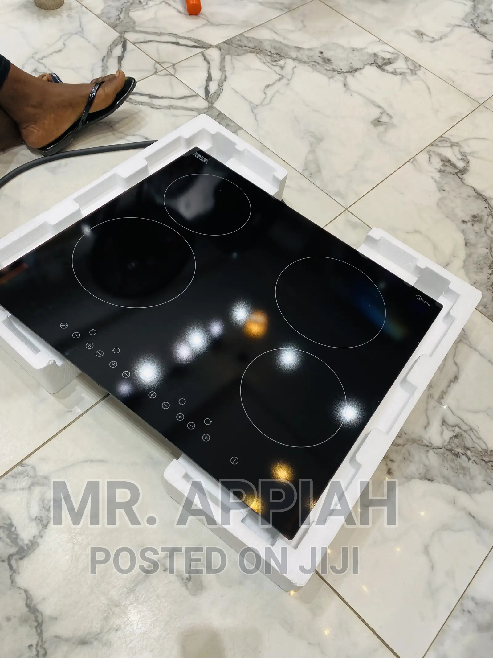 Efficient Midea 4 Burner Electric Hob(Mc -HF605)Black 