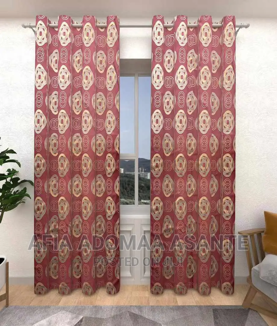 2 Pieces Blackout Colourful Curtains