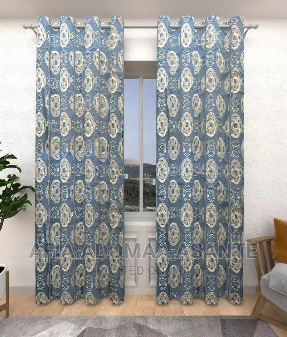 2 Pieces Blackout Colourful Curtains