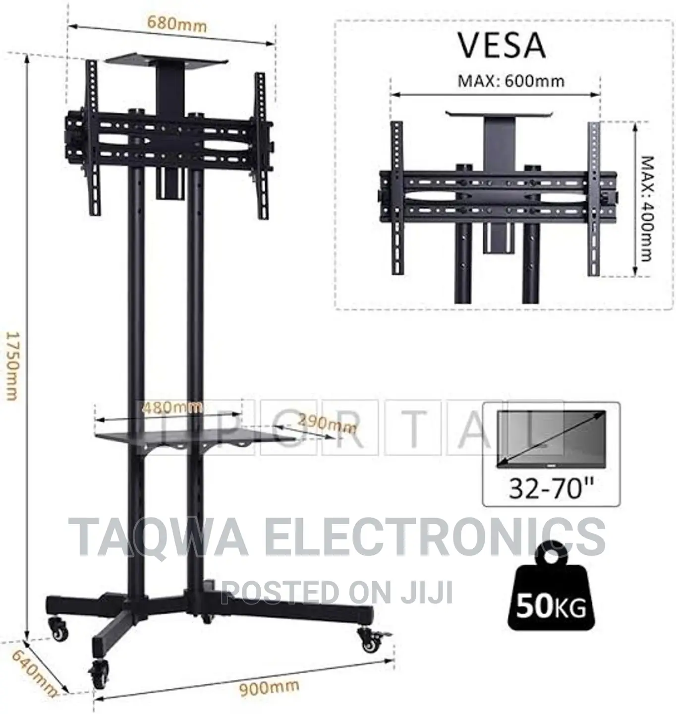 Tv Mount 32-70 Rolling Tv Stand