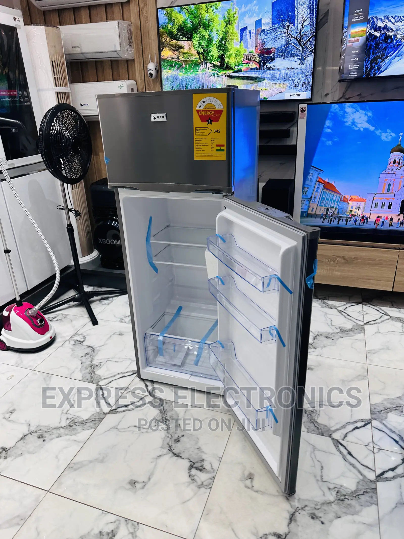 High Efficiency Compressor Pearl 205L Double Door Fridge