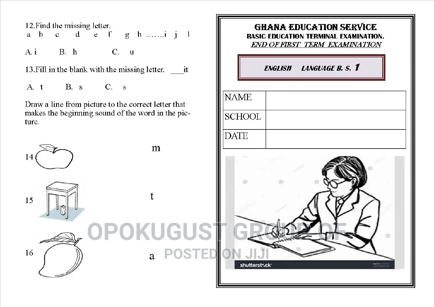 Examination Questions for Basic Schools