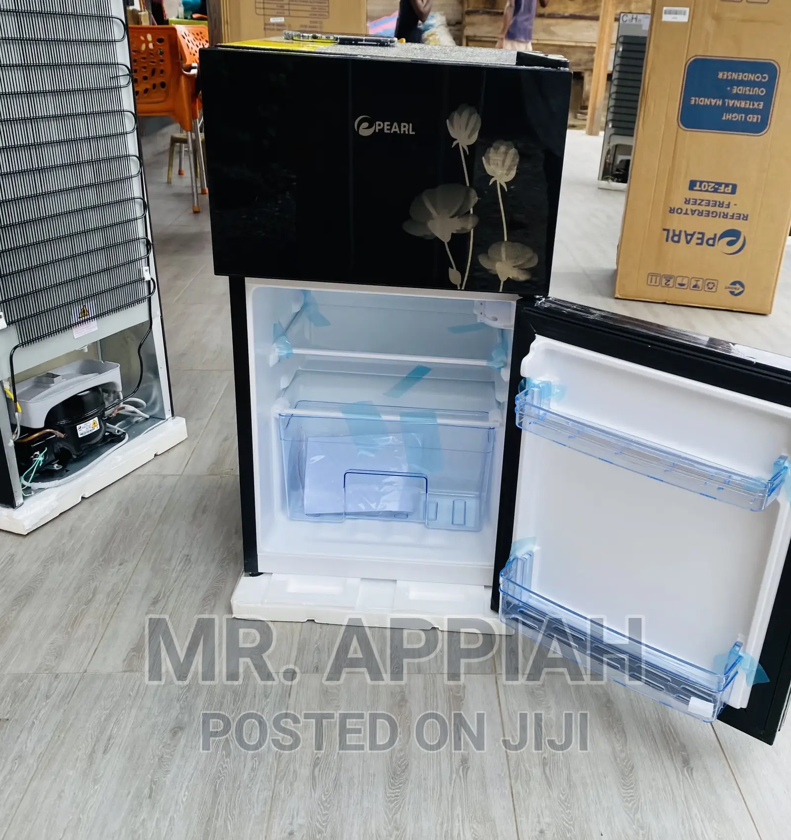 Fast Cooling Pearl PF-10T 2 Door Refrigerator(Black)Mirror.