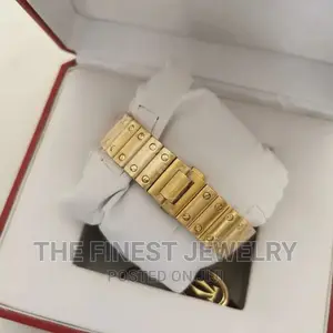 Cartier Santos Mens Gold Watch