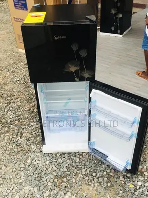  PF-16T Glass Doubledoor Black Topfreezer Pearl Fridge