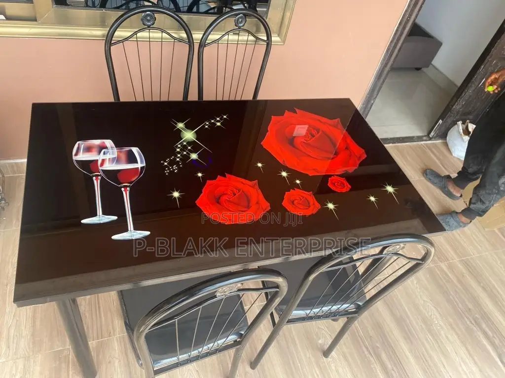 Glass Dining Table With 4chairs