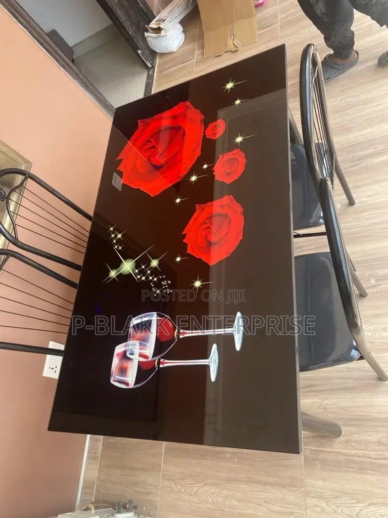Glass Dining Table With 4chairs