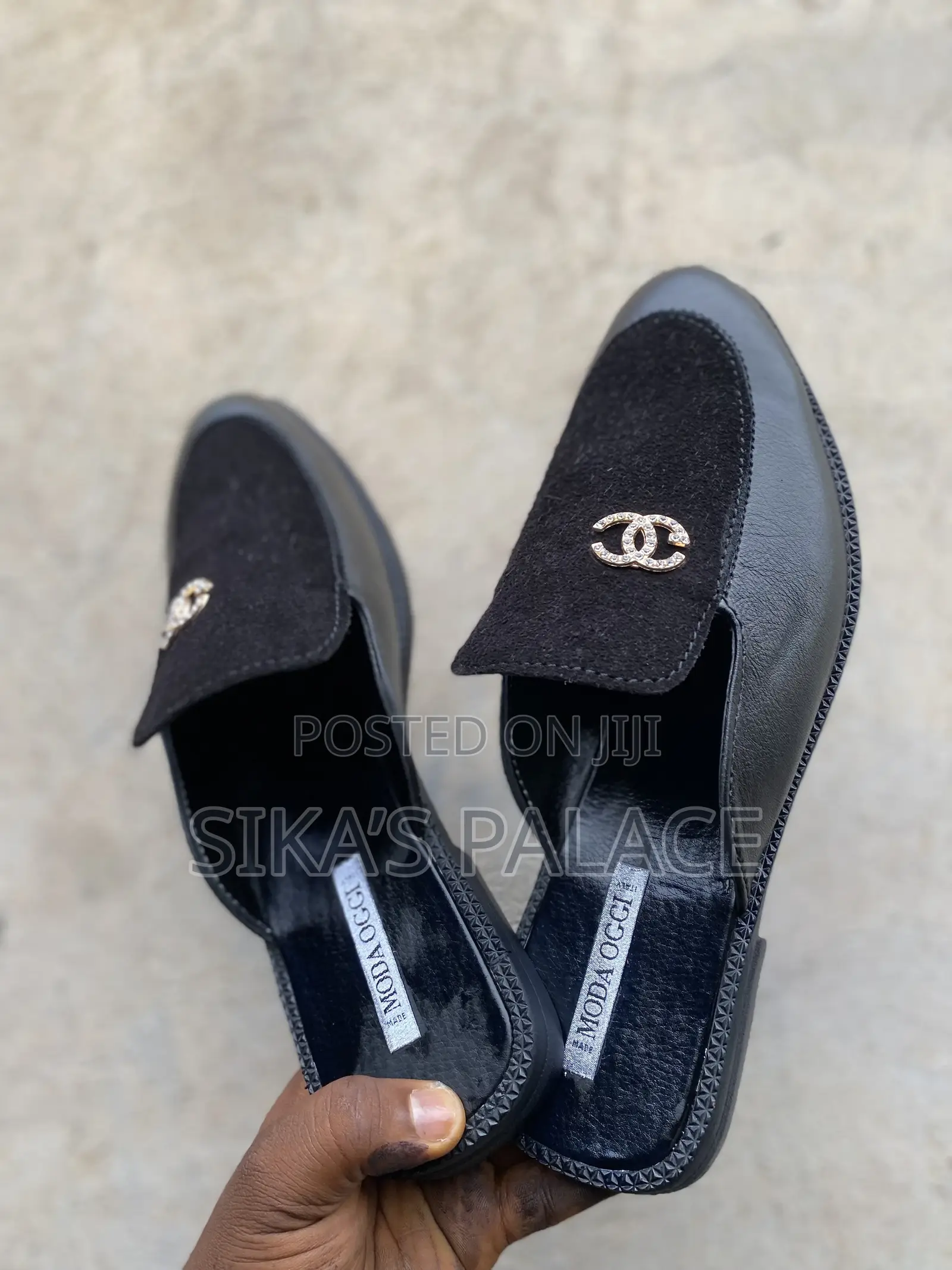 Black Channel Half Shoe