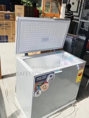 Glass Lid 200L Electric Singledoor Nasco Chestfreezer Gray