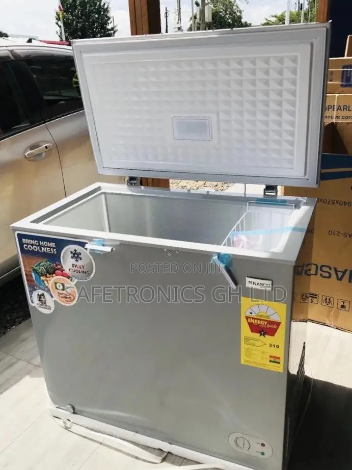 Nasco Singledoor 200L Gray Chestfreezer Electric Glass Lid