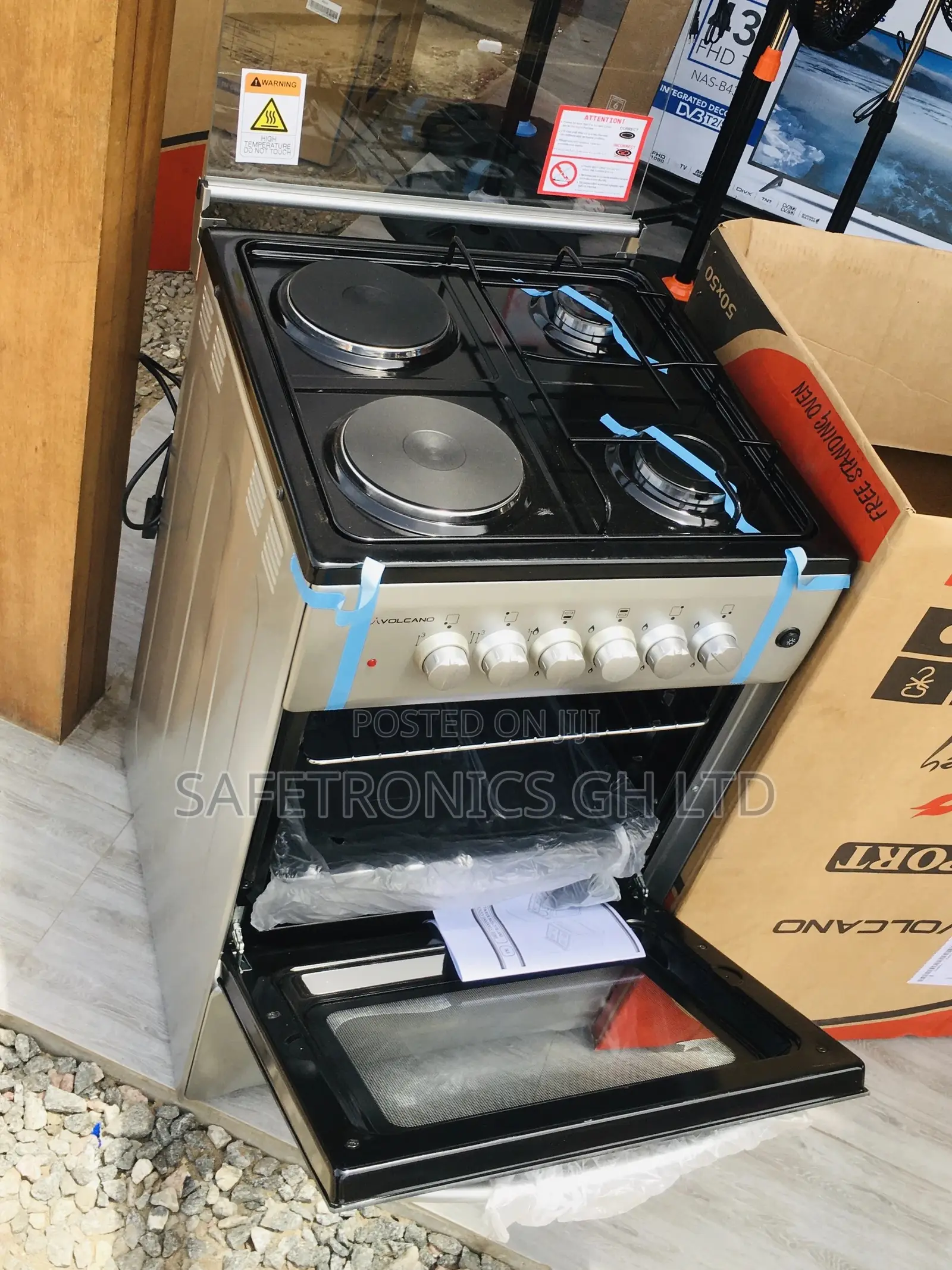 Volcano 2 Electric Burner 2 Gas Cooker Electric Sliver 50x50