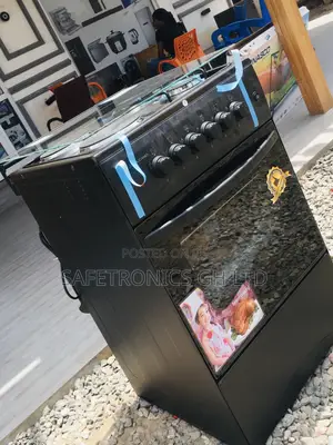 2 Black Gas Cooker 2 Electric Burner Volcano 50x50