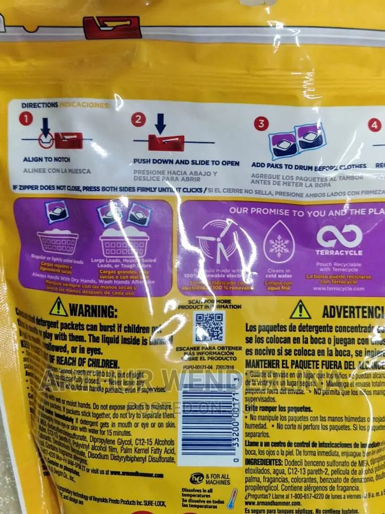 USA Arm Hammer Oxi Clean Odor Blaster Powder Paks