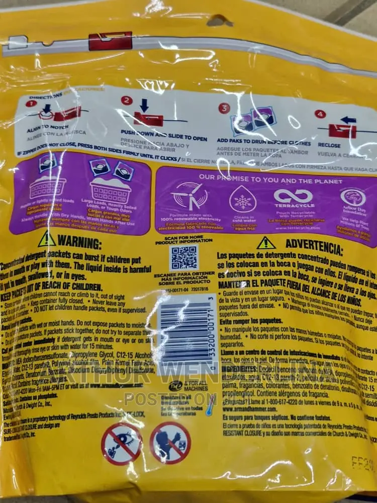 USA Arm Hammer Oxi Clean Odor Blaster Powder Paks