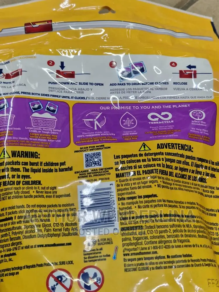 USA Arm Hammer Oxi Clean Odor Blaster Powder Paks