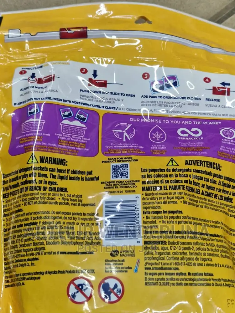 USA Arm Hammer Oxi Clean Odor Blaster Powder Paks