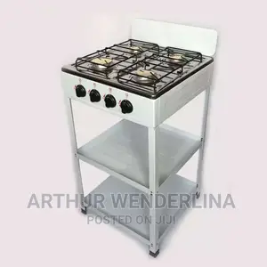 4 Burner Gas Stove With Stand White ( Sayonapps )