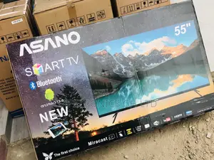 55 Inches Glossy LED Asano UHD Smart Electric Black Tv