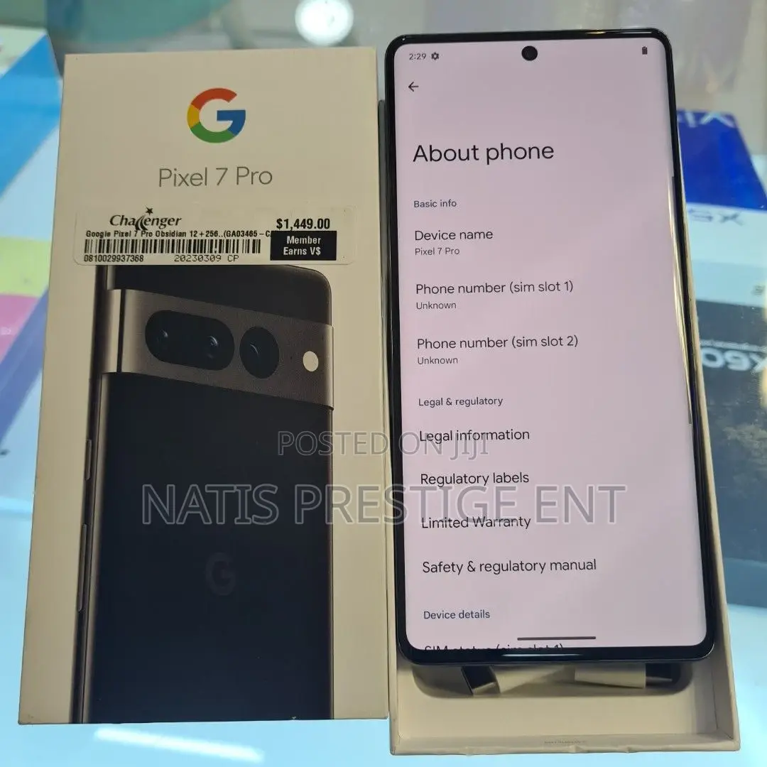 New Google Pixel 7 Pro 128 GB Black