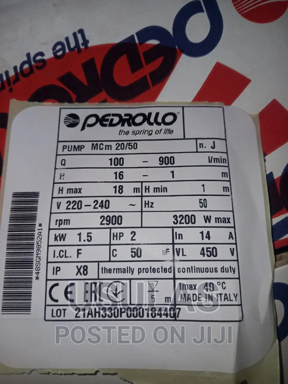 Pedrollo 2hp Sewage Pump