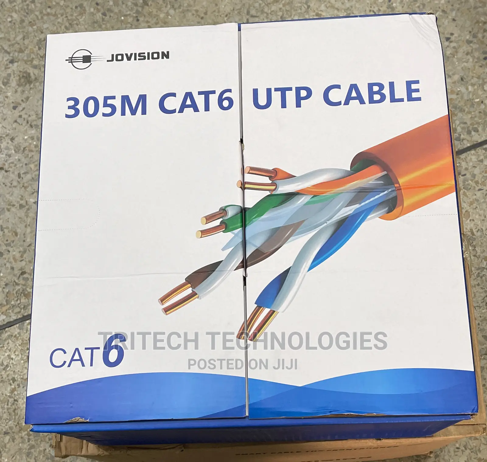 Jovision Cat6 Cable 305M (Orang Color) Cca (Copper Content)