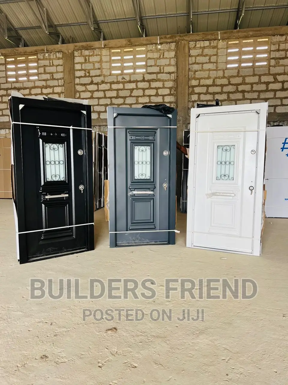 Turkish Full Metal Heavy Single Security Door+Frosty Glass
