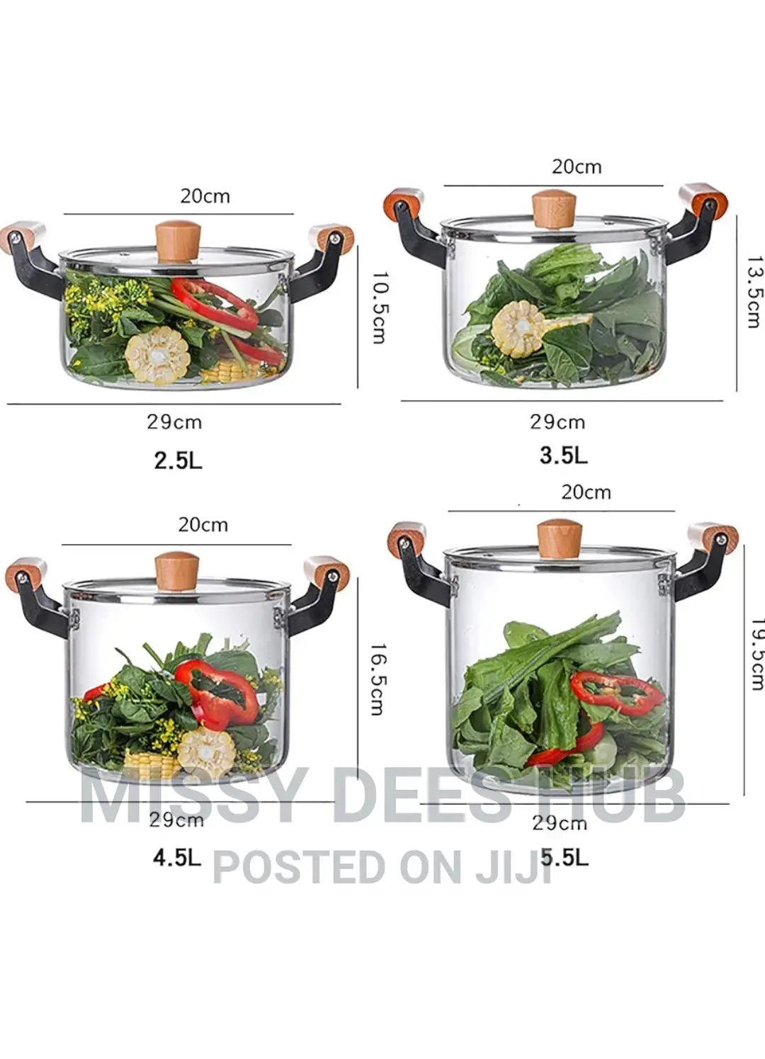5.5L Glass Cooking Pot