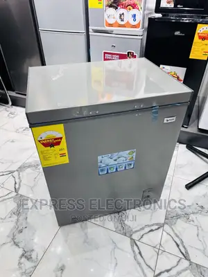 Elegant Design Grey Chest Freezer 100L Pearl
