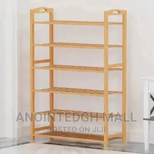 Wood Shoe Rack - Brown