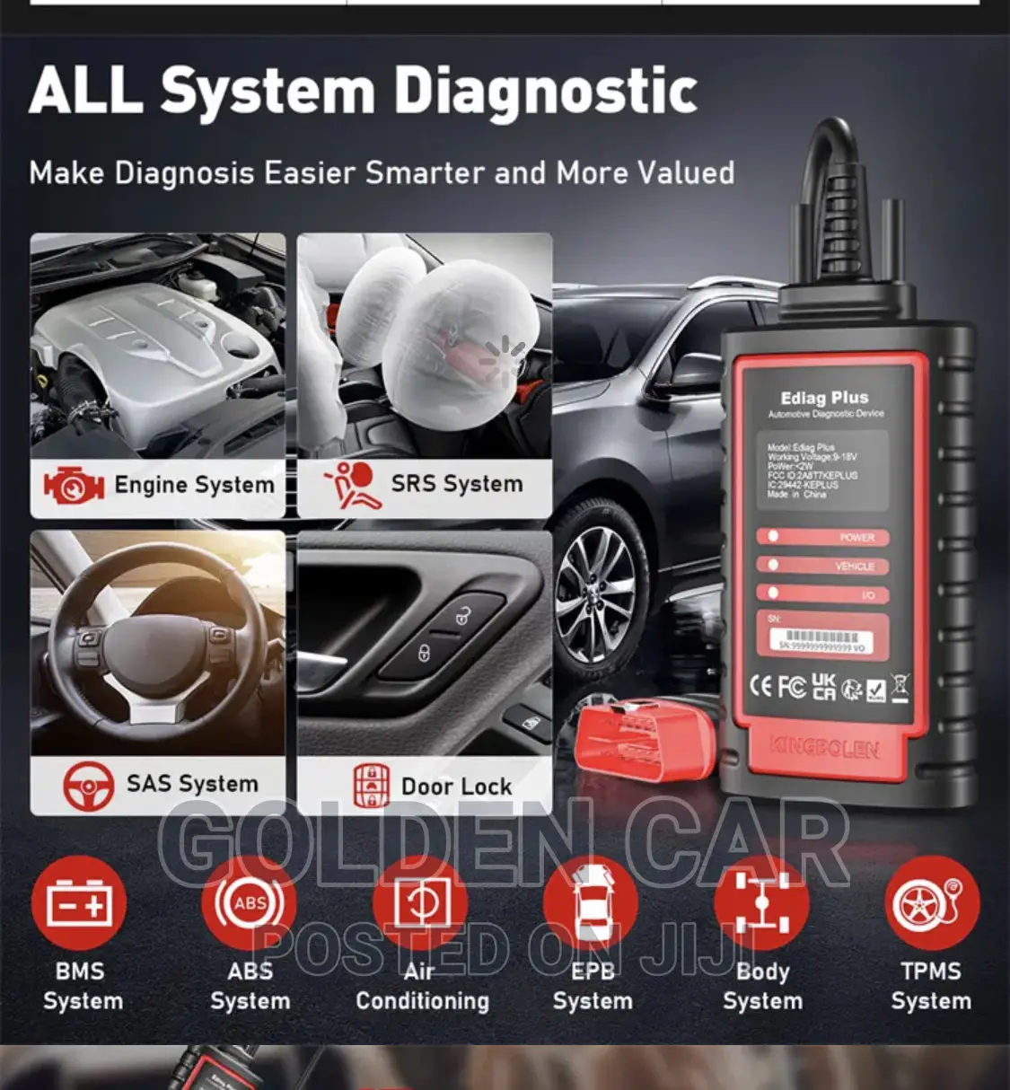 Ediag Plus OBD2 Car Diagnostic Scanner